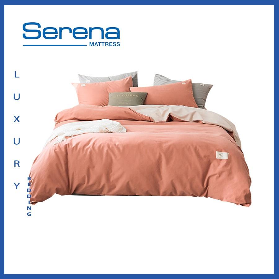 Bộ Ga Giường Cotton Tici Set 5 Món Cao Cấp SERENA Drap Chăn Ga Gối Chần Bông Đẹp - Hệ Thống Nệm