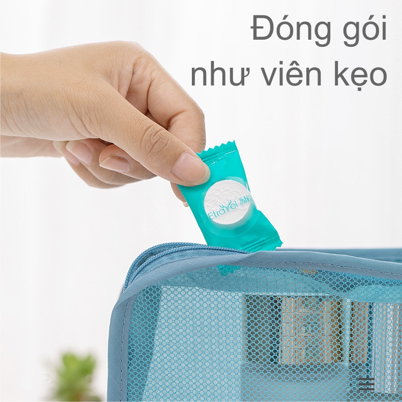 Set 20 khăn mặt nén du lịch ETRAVEL - 20x20cm