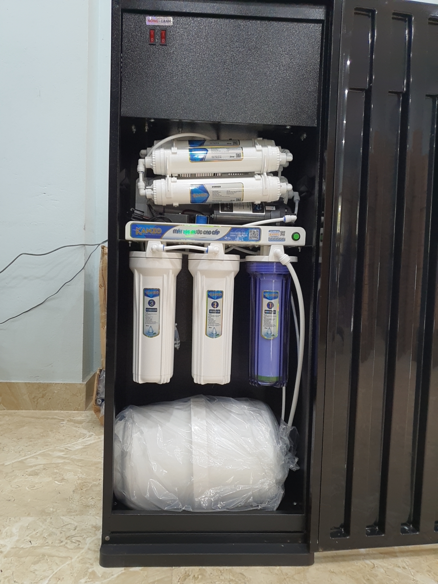 Máy Lọc Nước R.O Hydrogen KANZO KZ-RO-NL100CH-HI 10 Lõi Nóng Lạnh Hàng chính hãng