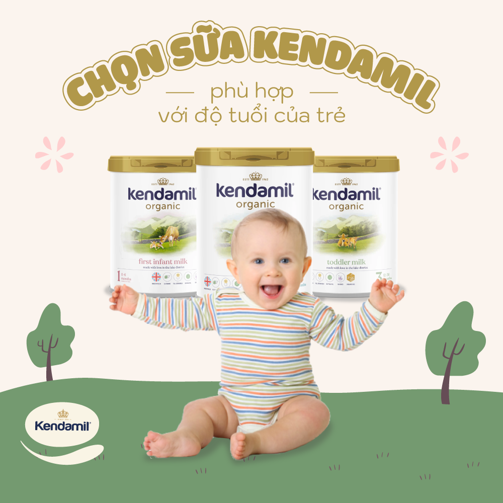 Sữa Kendamil Organic số 1 - 800g (0-6 tháng) - Nhập khẩu Vương quốc Anh
