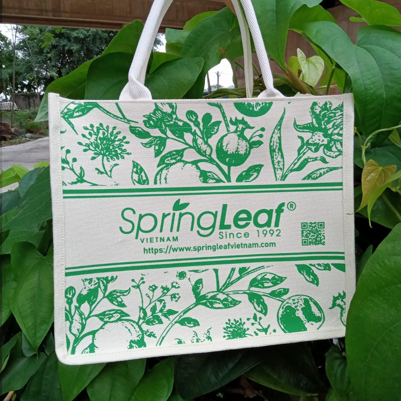 [Quà tặng không bán] Túi Vải Cói Springleaf Thời Trang Và Thuận Tiện Phiên Bản Độc Quyền Và Giới Hạn 2024