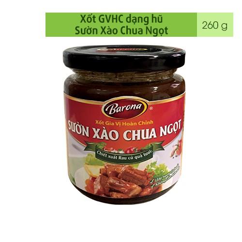 Xốt Gia Vị Hoàn Chỉnh Barona - Sườn Xào Chua Ngọt 260g (dạng hũ)