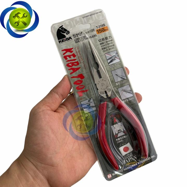 Kìm cắt mũi nhọn 150mm Keiba T-316S Nhật Bản