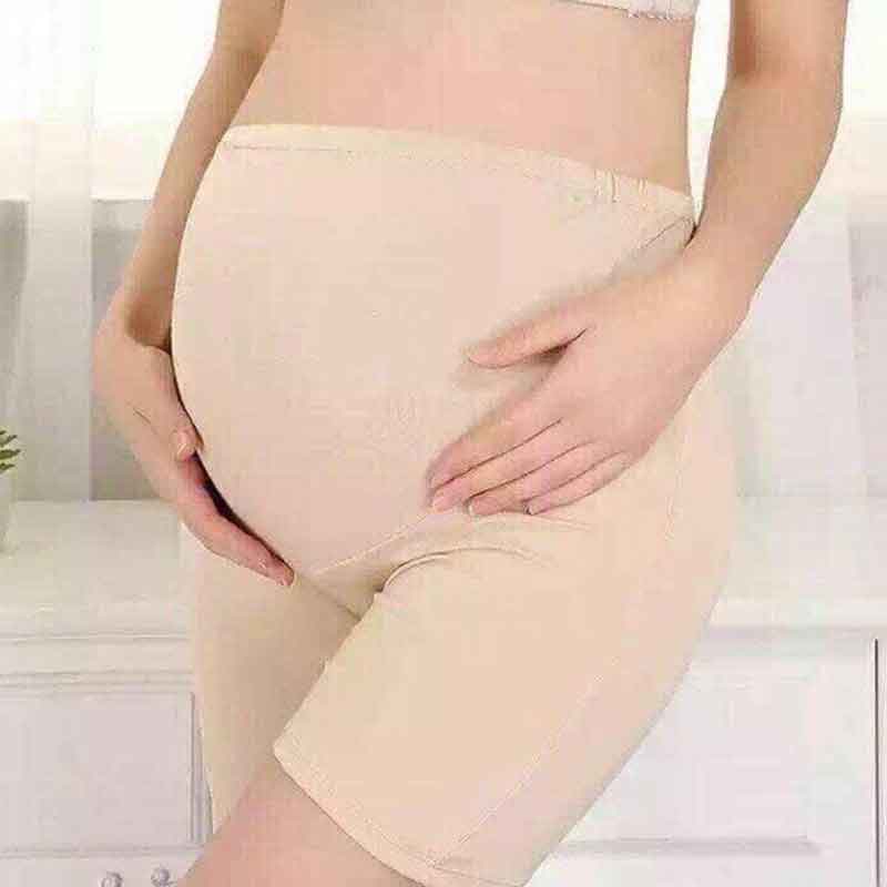 Quần mặc váy đáp bụng cho bầu không ren ở chân