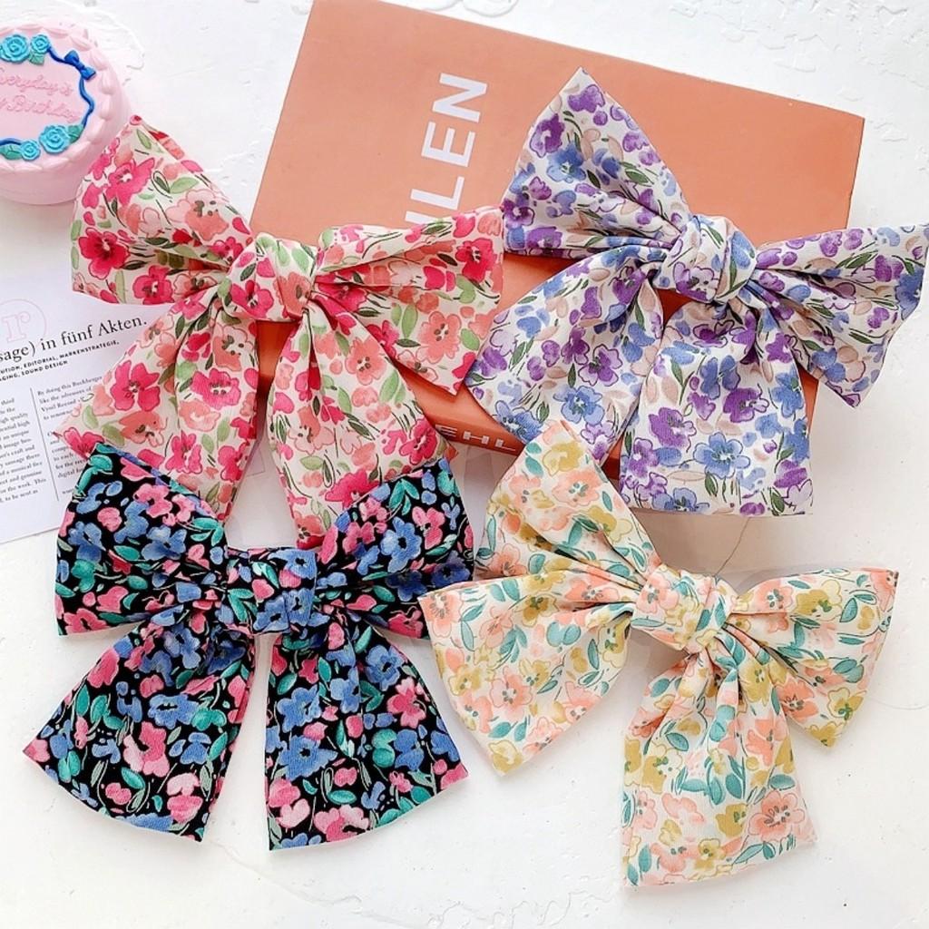 KẸP TÓC NƠ, buộc tóc nơ bản to họa tiết xinh, DÂY CỘT TÓC nơ to, phong cách hàn quốc, SIÊU ĐÁNG YÊU cho mẹ và bé