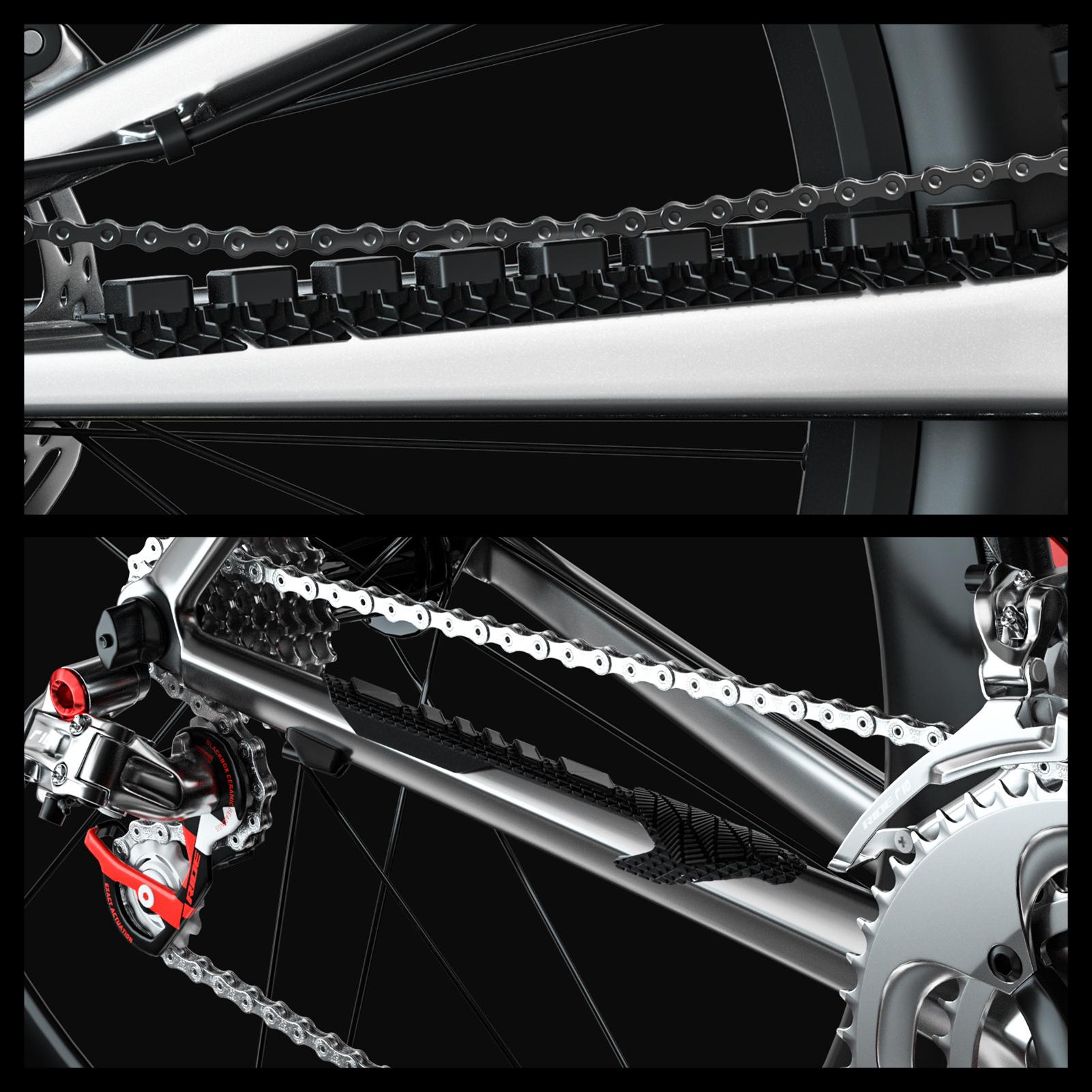 ENLEE Bike Frame Sticker Silicone Chain Protective Guard Sticker Bicycle Chainstay Protector Pad