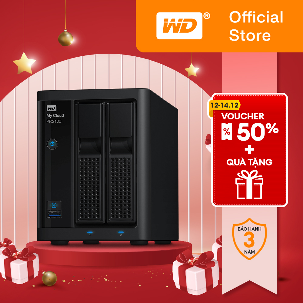 Thiết bị lưu trữ mạng WD My Cloud PR2100 Hàng Chính Hãng