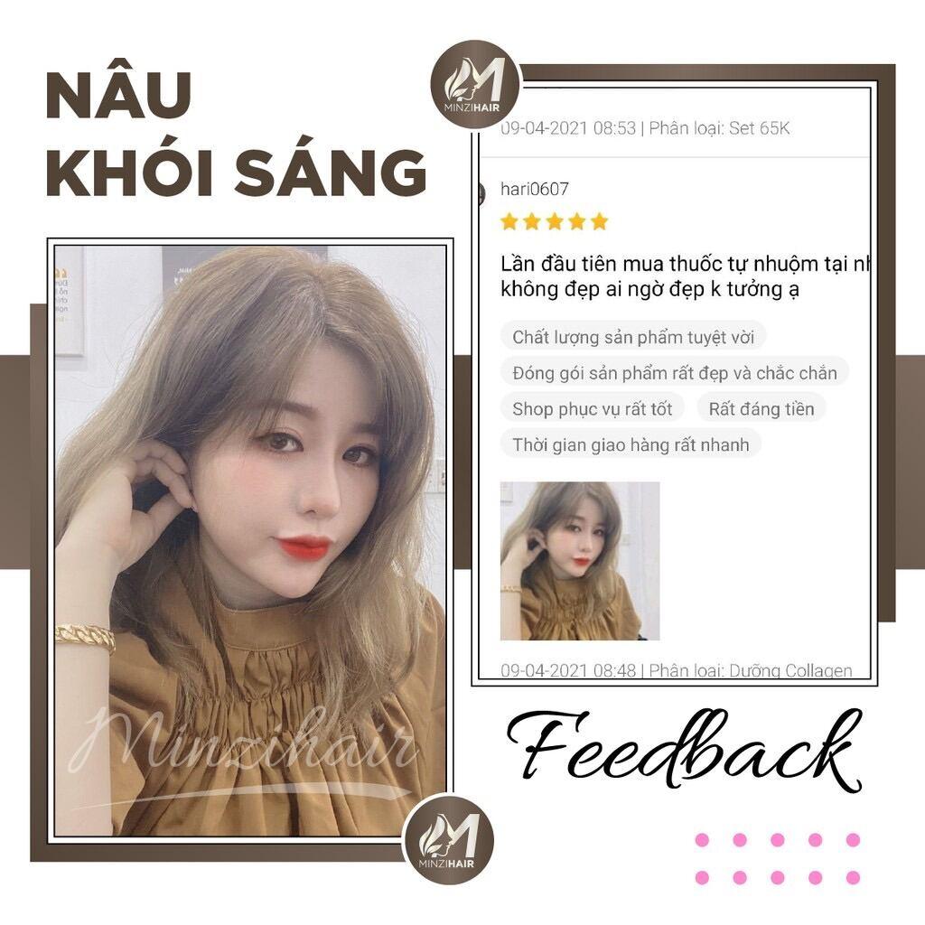 Thuốc Nhuộm Tóc Màu NÂU KHÓI SÁNG Không Tẩy