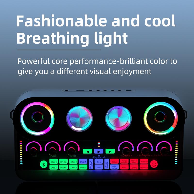 Loa âm thanh di động Máy tính tích hợp Máy phát thanh không dây loa Mic để hát trực tiếp KTV Family Square Dance Karaoke Màu sắc mới: S20-White-L