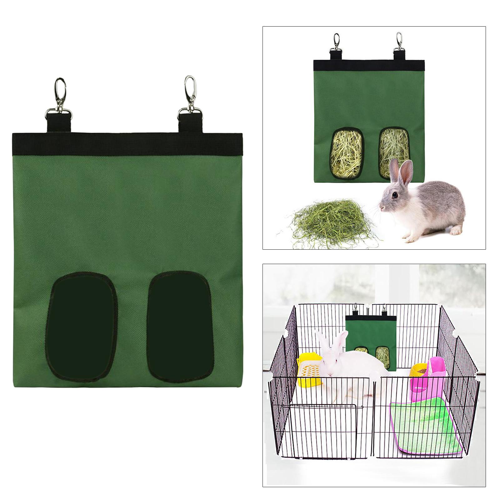 2pcs Rabbit Hay Feeder Bag Guinea Pig Hay Dispenser Sack for Small Animals