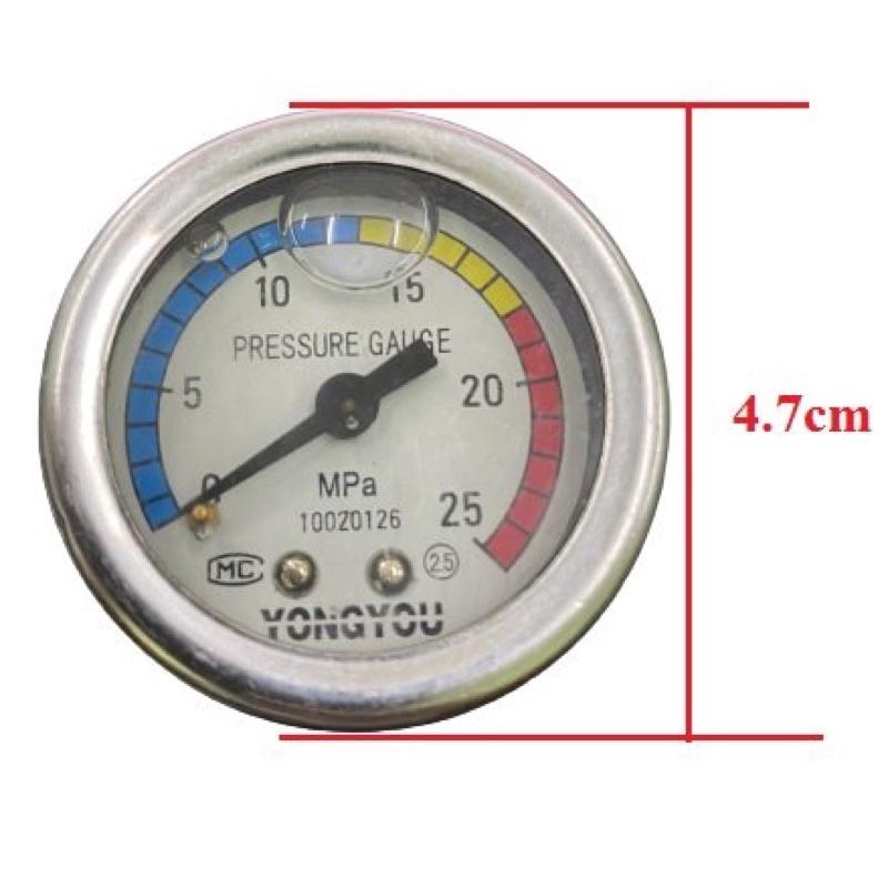Đồng hồ áp suất máy xịt rửa xe áp lực ĐK 47mm,ĐK chân ren Ø15mm,chiều dài cả chân ren 60mm, máy xịt rửa xe áp lực cao,ĐHRX1