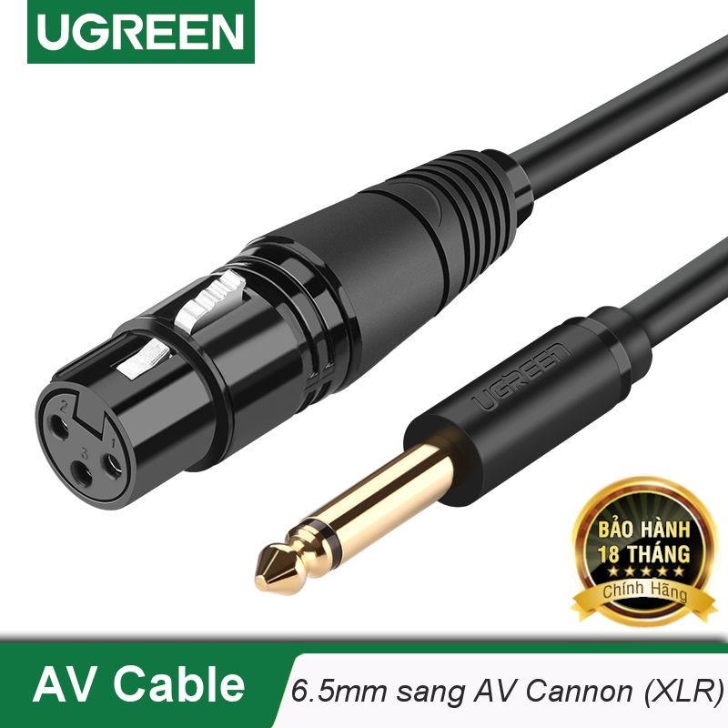 Cáp chuyển đổi từ 6.5mm sang AV Cannon âm cho microphone, stereo, mixer, amplifier UGREEN AV131 - Hàng chính hãng