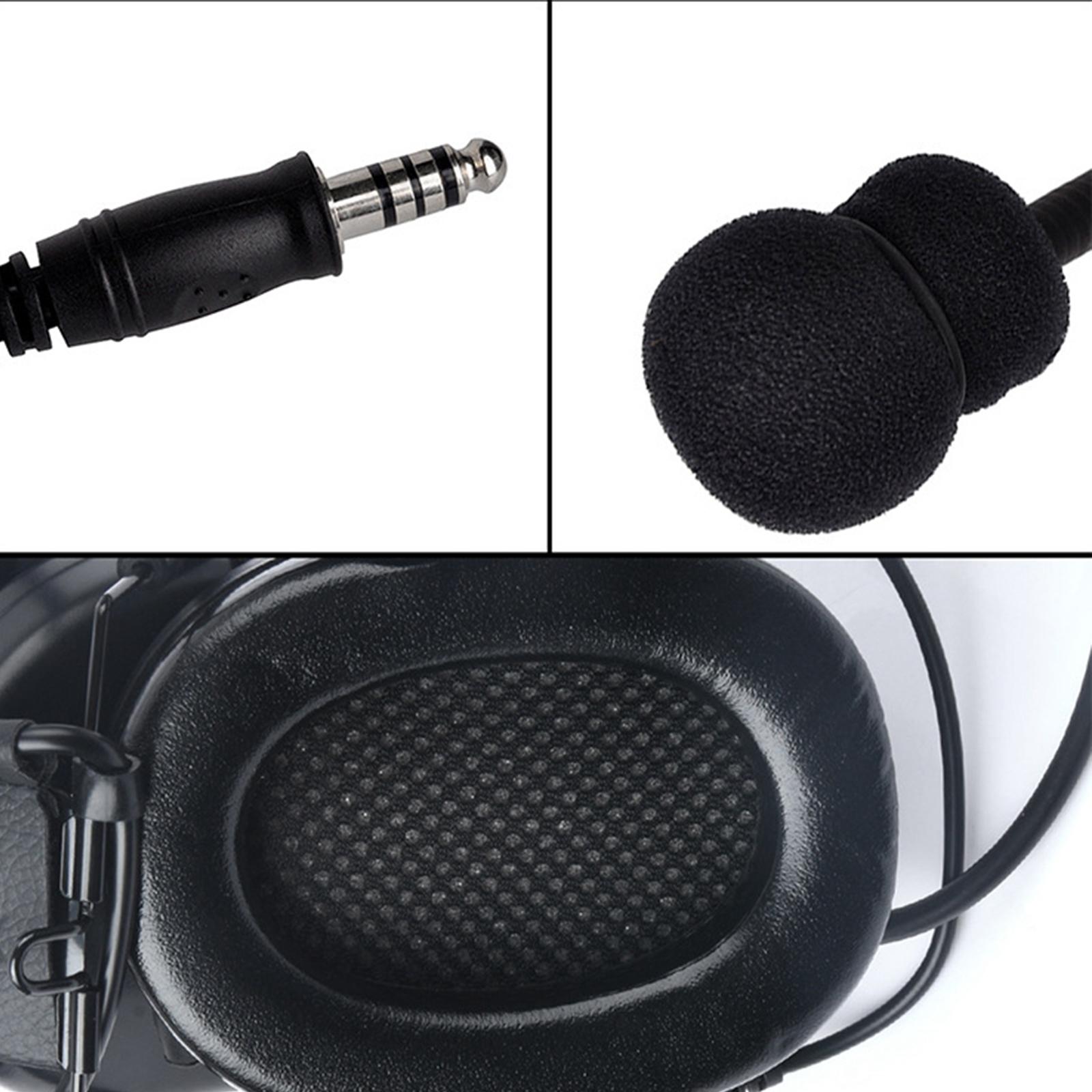 Tactical Headset Hearing Defender No Noise Reduction Sound Pickup Headphones for Outdoor Sports HUnting Shooting