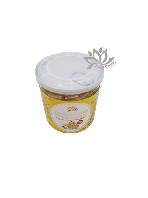 GỪNG SẤY DẺO SỮA ONG CHÚA HŨ 160G - HƯƠNG SEN VIỆT