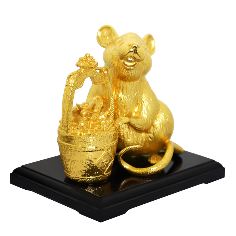 Tượng Chuột Tài Lộc mạ vàng - Quà tặng độc đáo cho khách hàng, doanh nghiệp, đối tác