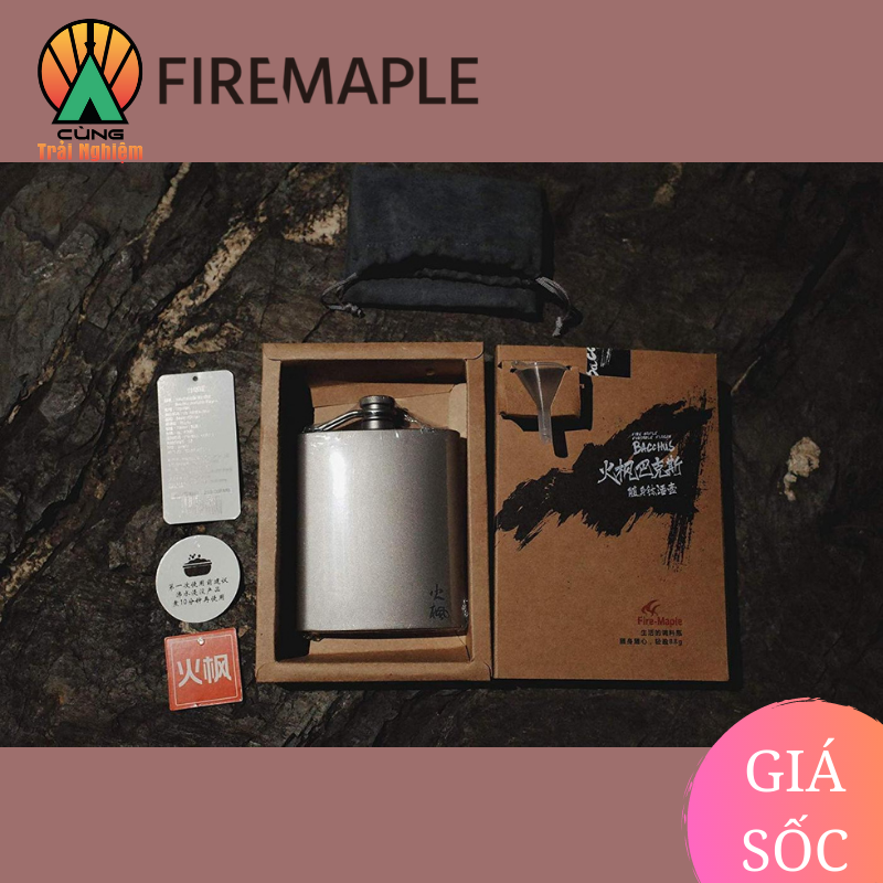 Bình Đựng Rượu Bacchus 200ml Dã Ngoại Chuyên dụng Fire Maple Siêu Nhẹ Titanium Hip Flask FMP-BINH-1
