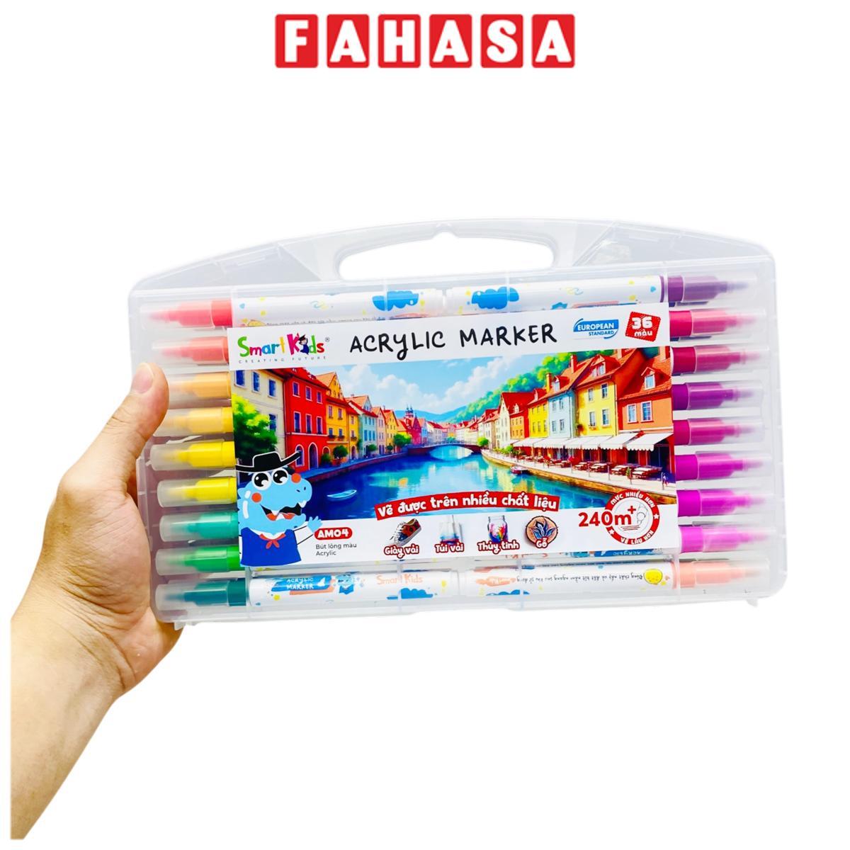 Hộp 36 Bút Lông Màu Acrylic - Smart Kids AM04