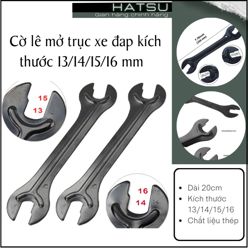 Cờ lê mở trục xe đap kích thước 13/14/15/16 mm - Dụng cụ sửa chữa xe đạp