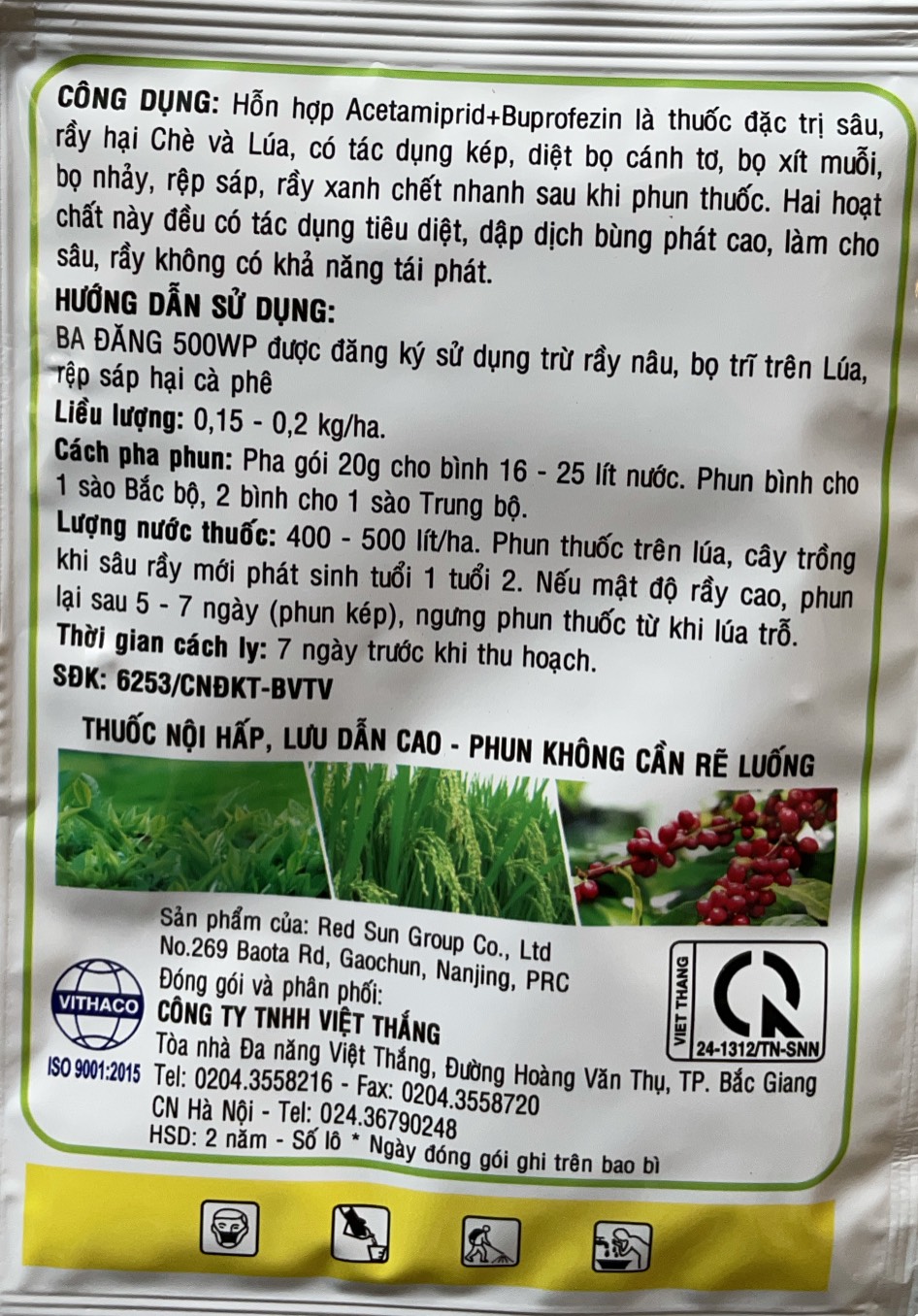 Sản phẩm trừ Rầy rệp bọ nhảy BA ĐĂNG gói 20gr