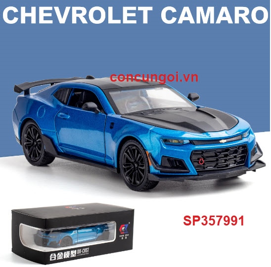 Hộp mô hình xe Chevrolet Camaro sắt trớn, pin nút 1:24, 24192 (Hộp)