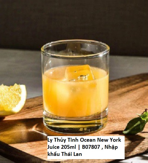 Ly Thủy Tinh Ocean New York Juice 205ml | B07807 , Nhập khẩu Thái Lan
