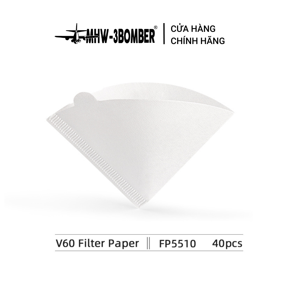 Giấy Lọc Cà Phê V60 Hộp 40 Cái MHW-3BOMBER | PAPER FILTER-V60 40PCS/BOX