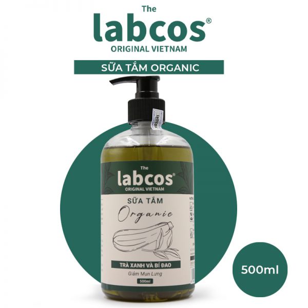 Sữa Tắm Organic Labcos 500ml Dưỡng Ẩm Cho Da Mờ Thâm Mụn Sạch Bã Nhờn