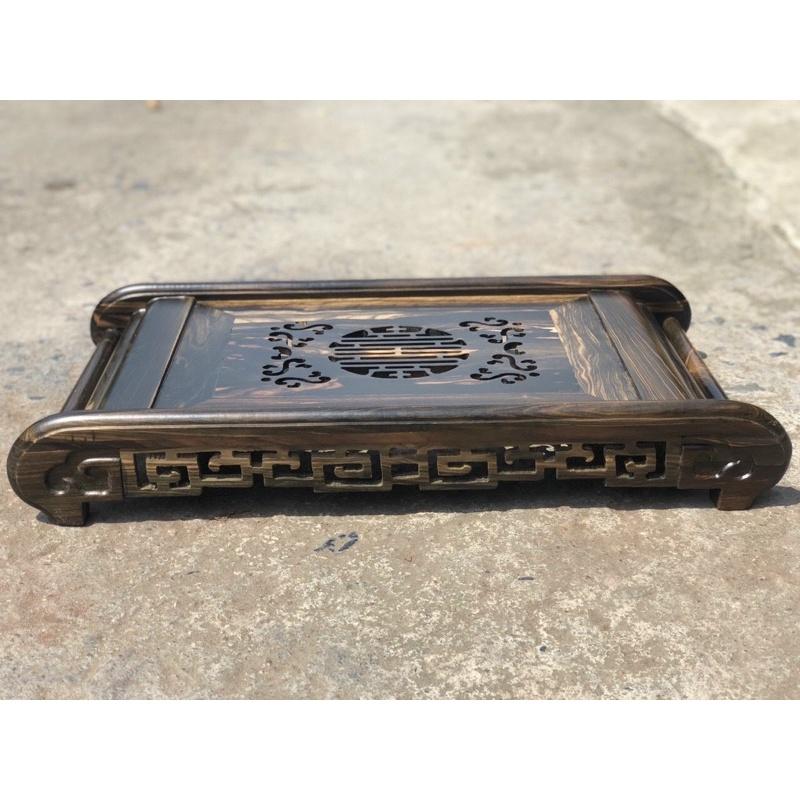 Khay Trà Cuốn Thư Gỗ Mun - Bàn Trà Phòng Khách