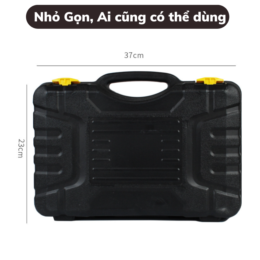 Bộ Bơm Lốp Ô Tô, Xe Hơi 2 Xi Lanh Công suất lớn,thiết kế mạ đồng Siêu Bền.Kèm Hộp và dụng Vá sửa chữa khẩn cấp