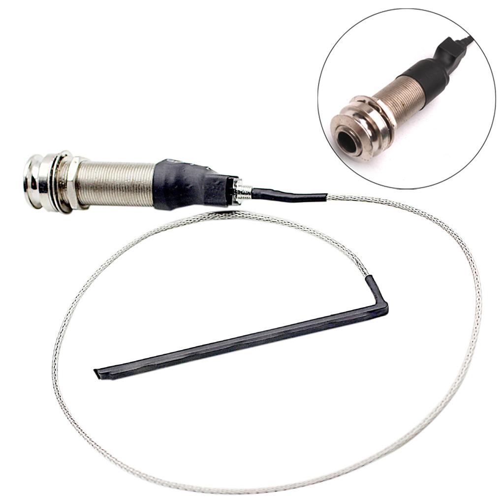 6.35mm Equalizer Jack Plug Piezo Pickup For Acoustic Guitar Kalimba Parts