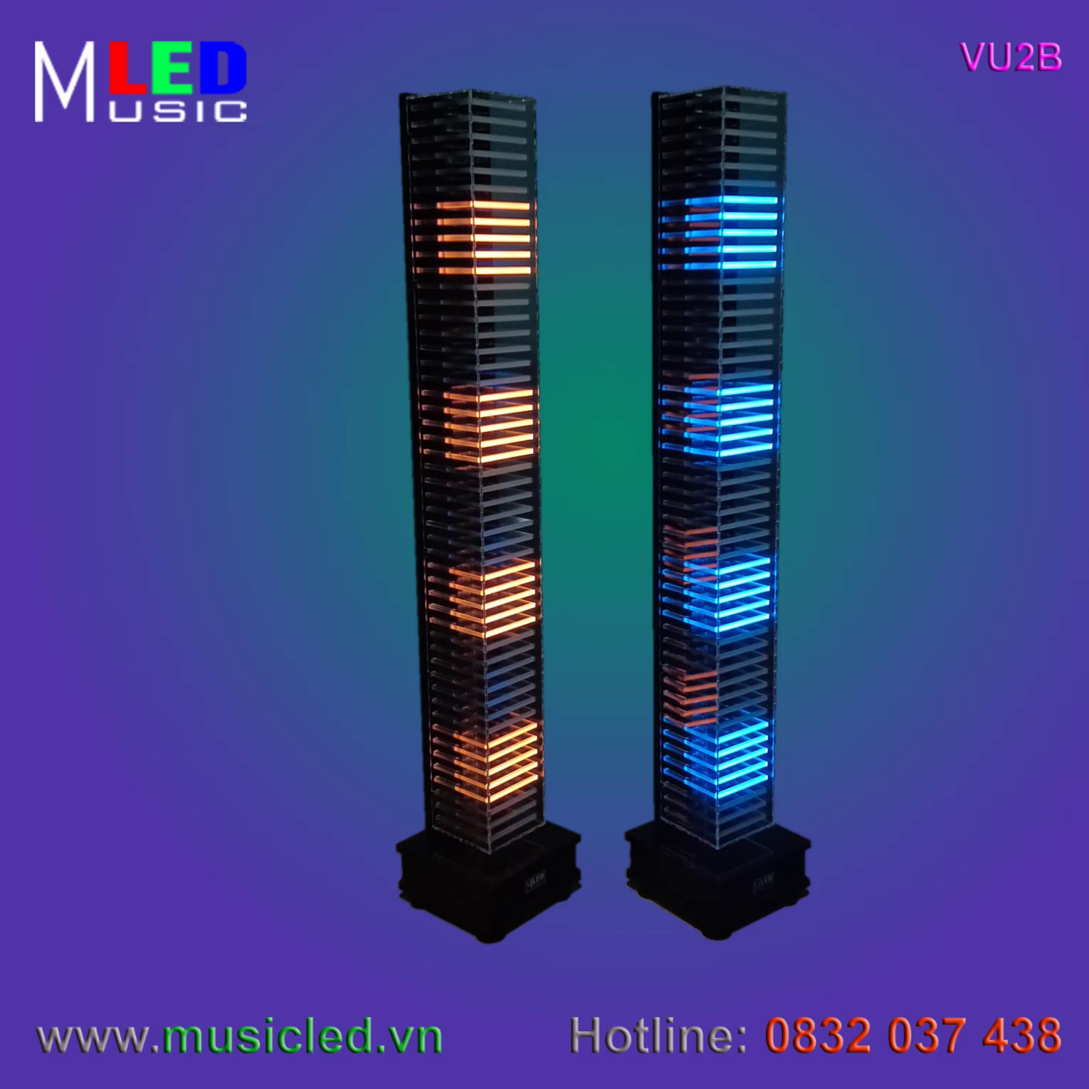 Đôi đèn Music LED nháy theo âm lượng nhạc cỡ lớn