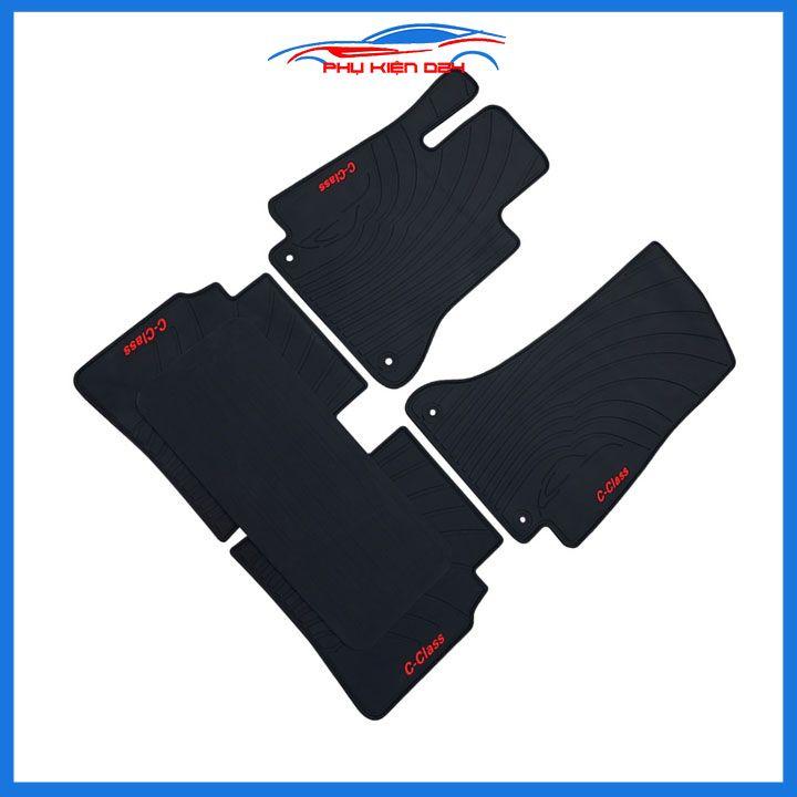Thảm lót sàn ô tô cao su 3D Mercedes C-Class C200, C250, C300 không mùi, chống trơn trượt