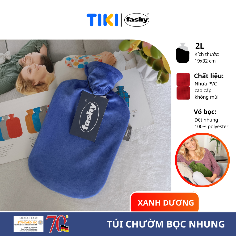 Túi chườm Fashy Germany Bọc Nhung 100% nhập khẩu từ Đức giúp giữ ấm, giảm đau tự nhiên
