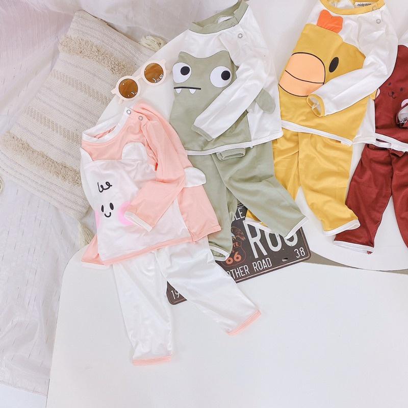 Bộ Dài Tay Thun Lạnh- Bộ Thun lạnh Minky Mom Hình Thú