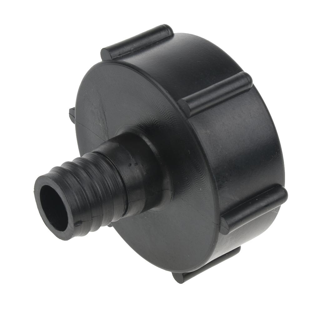 Plastic IBC Tote Valve Adapter, IBC Tank Fitting for Hose - 2 inch Coarse Thread to 1 inch Male Fine Thread, Easy to Install