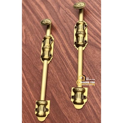 Chốt cửa bằng đồng, chốt cổng bằng đồng thau dài 25cm T&D