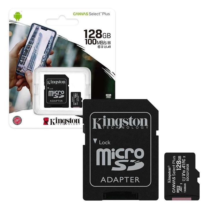 Thẻ Nhớ Kingston 128GB Micro SD Class 10 SDCS2/128GB hàng chính hãng