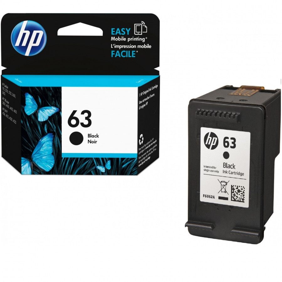 HP 63 Black Original Ink Cartridge - Hàng chính hãng