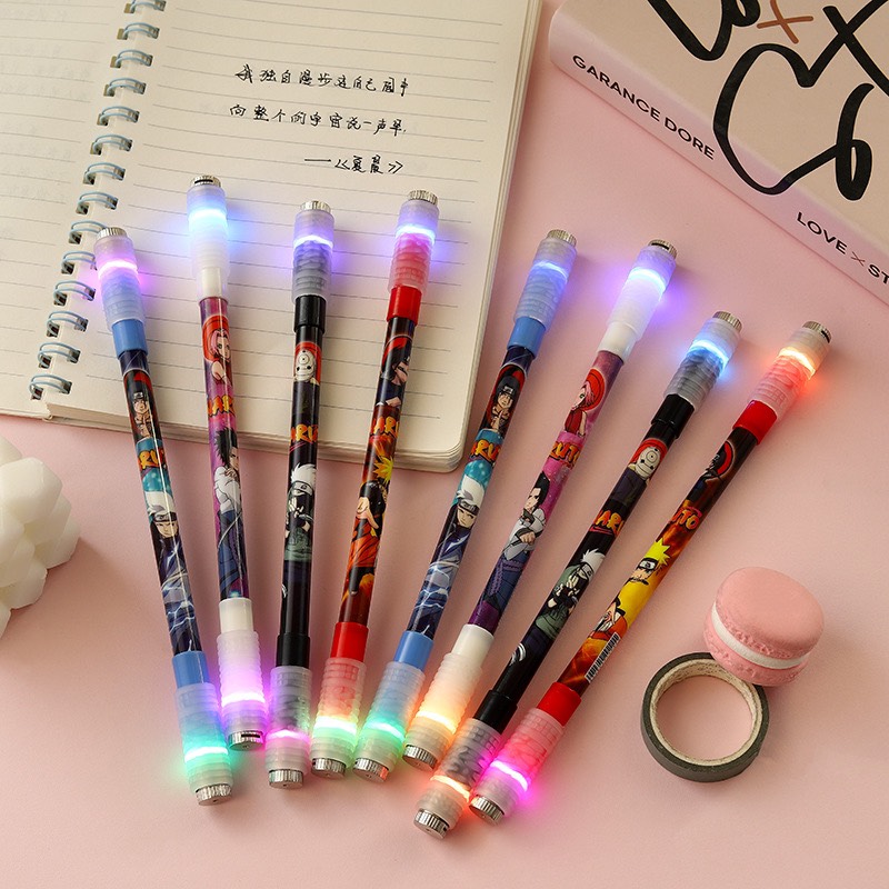 Bút Quay Nghệ Thuật xoay tay Phát Sáng Mod Có Đèn Led Đổi Màu Cá Tính Viết Mực Dễ Thương Pen Spinning