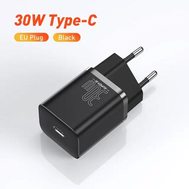 Củ sạc nhanh Baseus Super Si Quick Charger 30W dùng cho iPhone/ Samsung/ OPPO ( Type C, PD/ QC3.0 ) - Hàng chính hãng