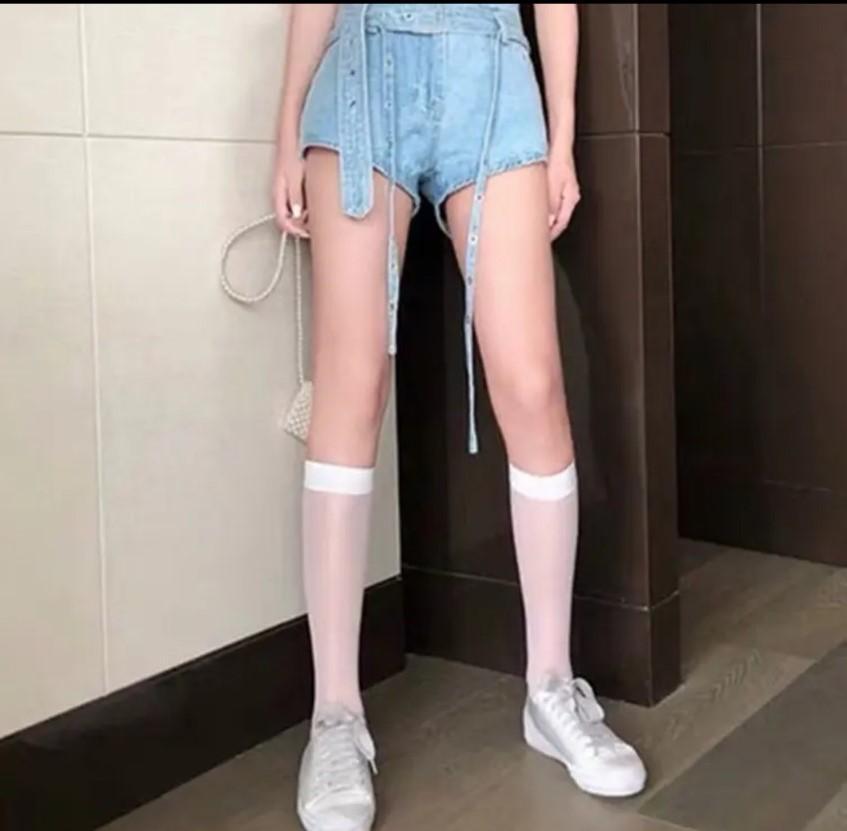 Tất, vớ mỏng ngang bắp, dưới gối, ngang đùi (30cm-42cm-52cm) thoáng mát dành cho mùa hè, thu cosplay Gợi Cảm Cho Nữ Có ảnh thật women - 42cm (dưới gối)
