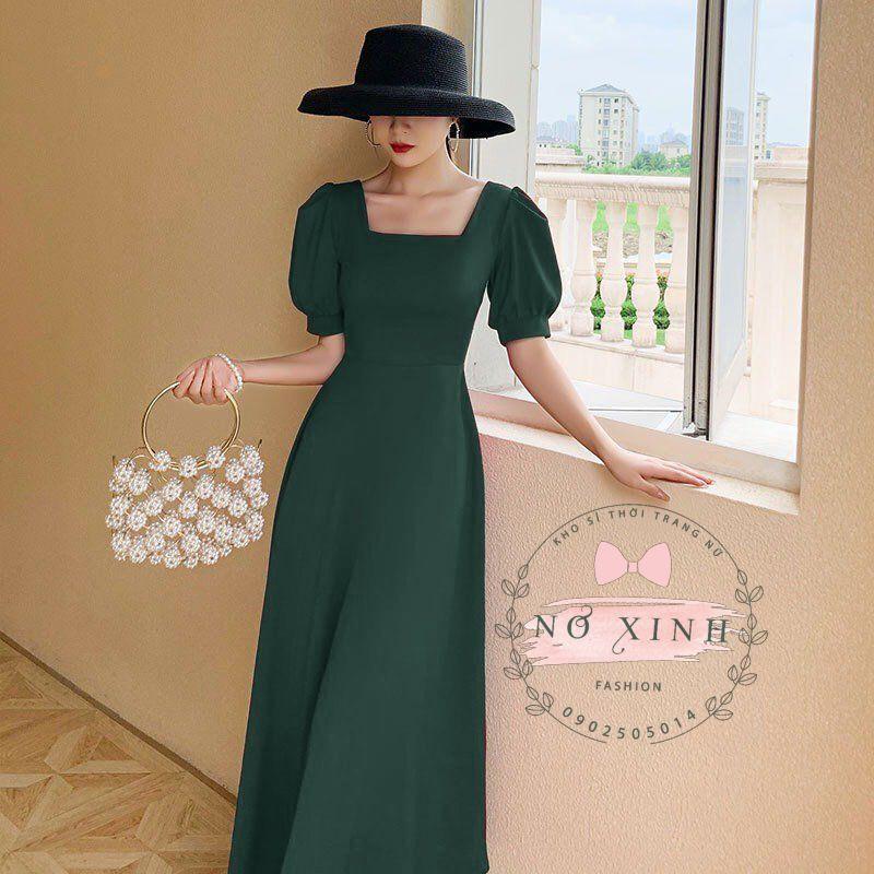 Đầm Maxi Tay Phồng Cao Cấp Loại 1 Đủ Size M-L-XL-XXL