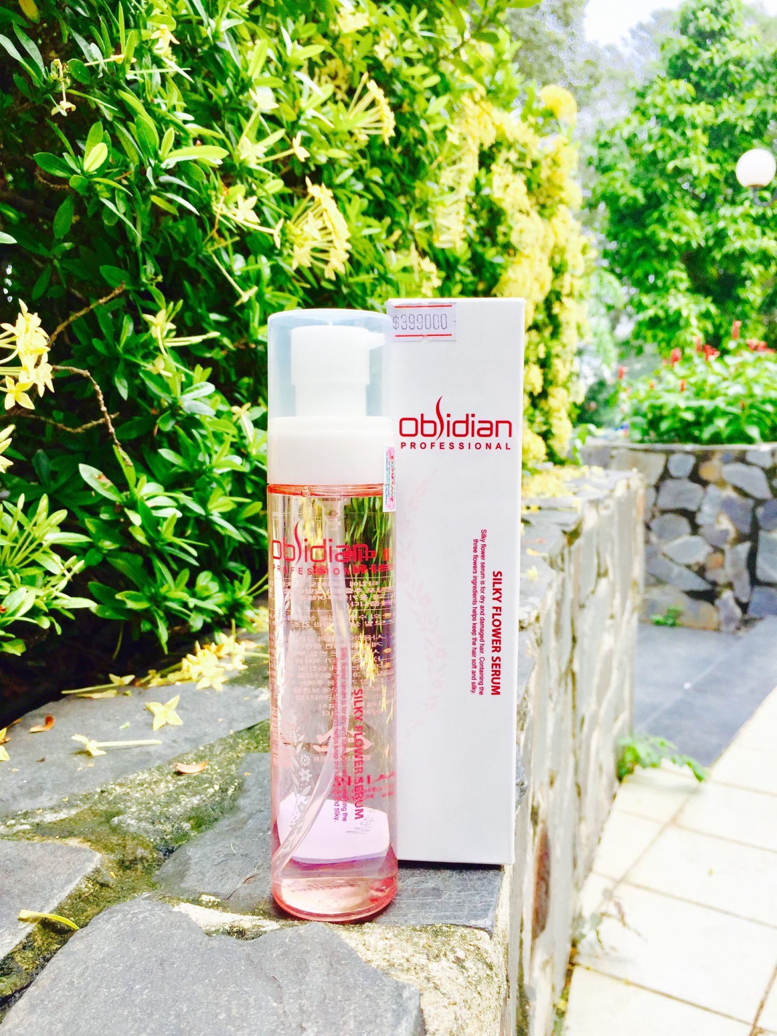 Huyết thanh dưỡng tóc siêu mềm mượt Silky Flower Serum Obsidian Hàn Quốc 110ml