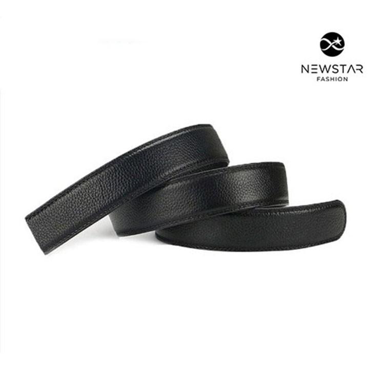 Dây thắt lưng nam da bò 3 lớp may viền, bản 3.5F, dành cho khóa tự động