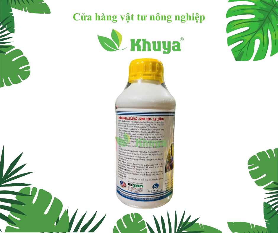 Phân bón lá NPK sinh học Growmore Terra Sorb 4 ROOT Siêu ra rễ chai 1 lít
