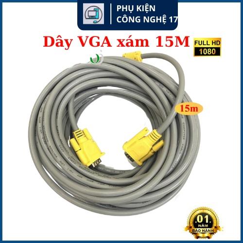 Dây cáp VGA 3m 5m 10m 15m xám hoặc đen chất lượng