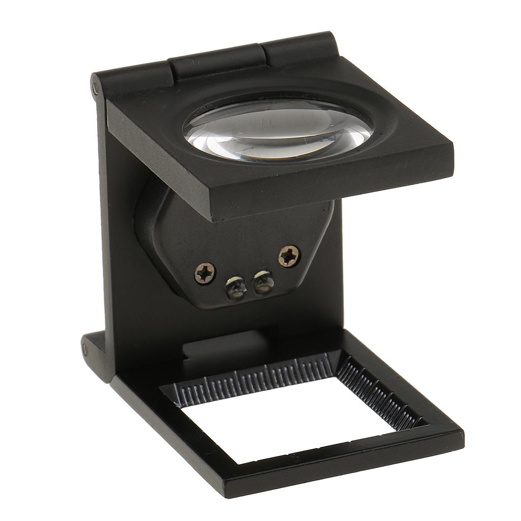 Foldable Magnifier LED Light 10x Magnification Magnifying Glass Jewelry Tool