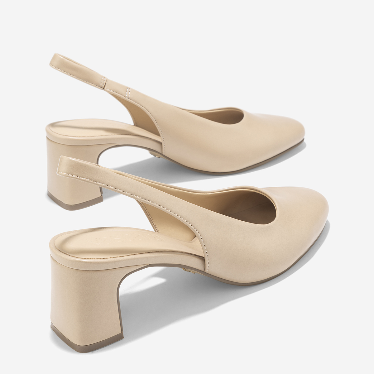 Giày Slingback Mũi Tròn Gót Trụ - BMN 0665