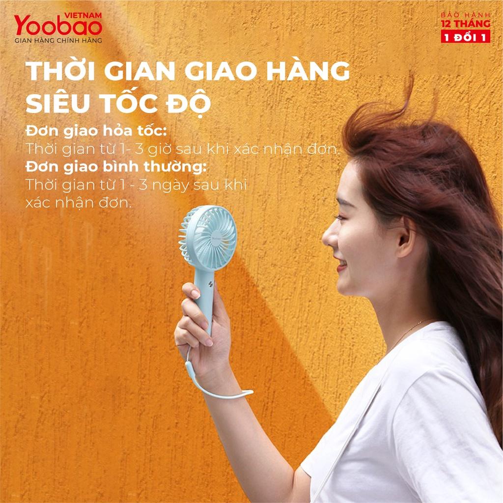 Quạt sạc mini để bàn YOOBAO F3S - 2000/3000mAh Có 3 chế độ gió Nhỏ gọn tiện lợi - Hàng nhập khẩu