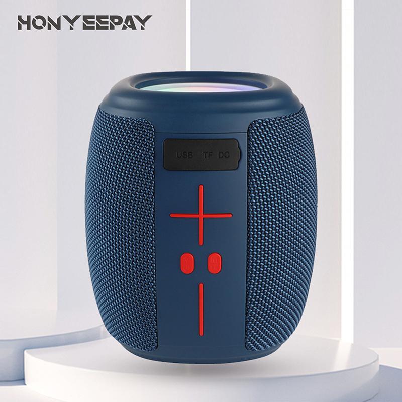 Loa Di Động Mini Bluetooth 5W Chức Năng Gọi Nhiều Màu Sắc RGB Bass Ngoài Trời Kết Nối TWS Âm Thanh Chất Lượng Cao Loa Chống Nước Color: Blue